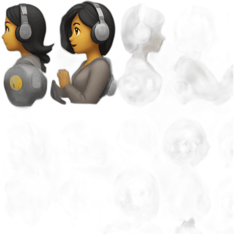 woman with headset emoji