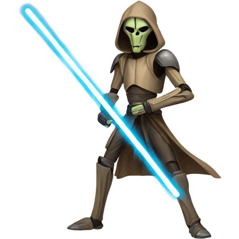 General grevious with four light sabers spinning  emoji