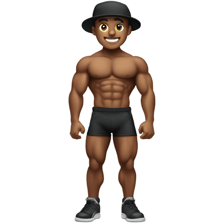 Body builder, frat boy with a backwards hat  emoji