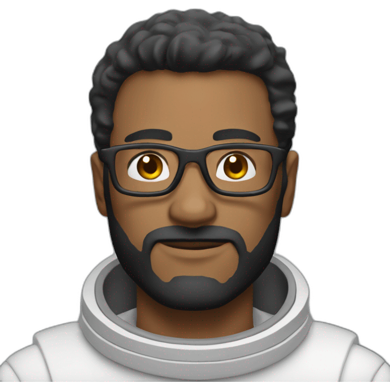 astronaut black-beard caucasian-man white-glasses emoji