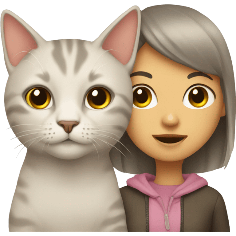 cat with a girl emoji