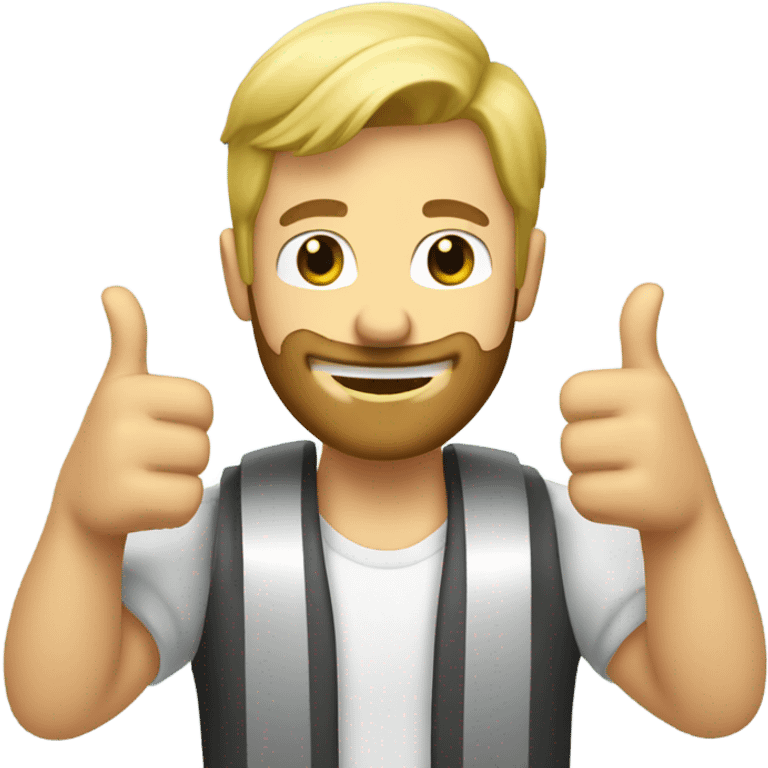 Blond guy with beard giving thumbs up emoji