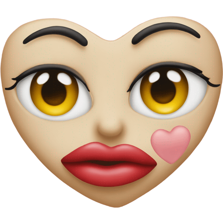 Heart with eyes and kiss  emoji