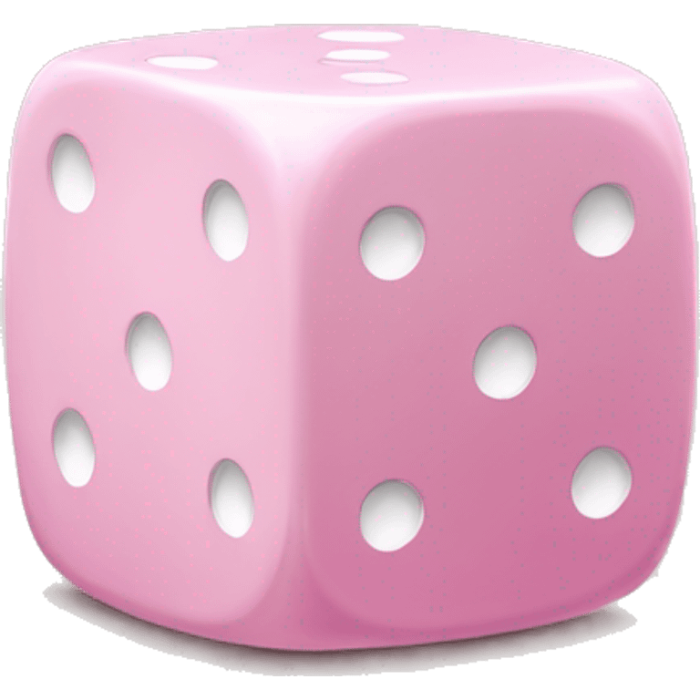 pastel pink dice realistic emoji