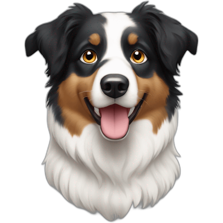 white face australian shepherd emoji