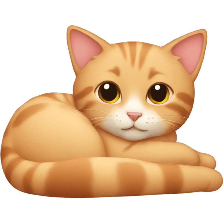 Cat cuddling emoji