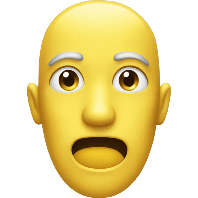 Yellow Face emoji that breath slowly an deeply  emoji