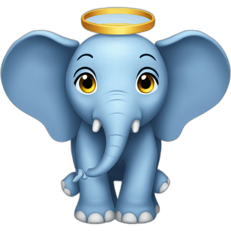 blue angel elephant cartoon emoji