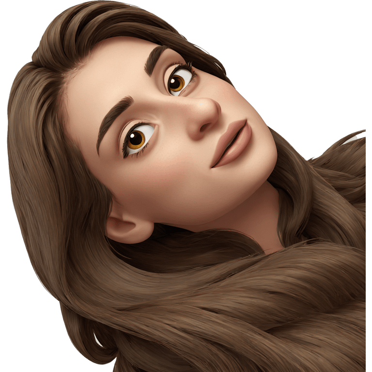 brown haired girl portrait emoji