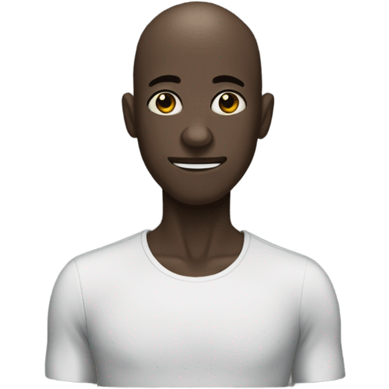 skinny black guy with mask no hair emoji