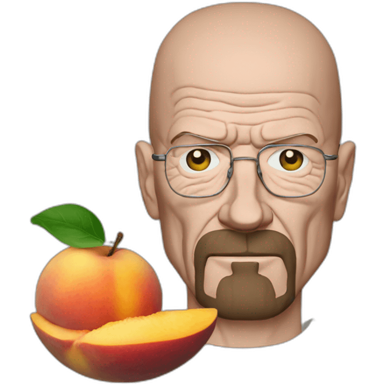 Walter white eating a peach emoji