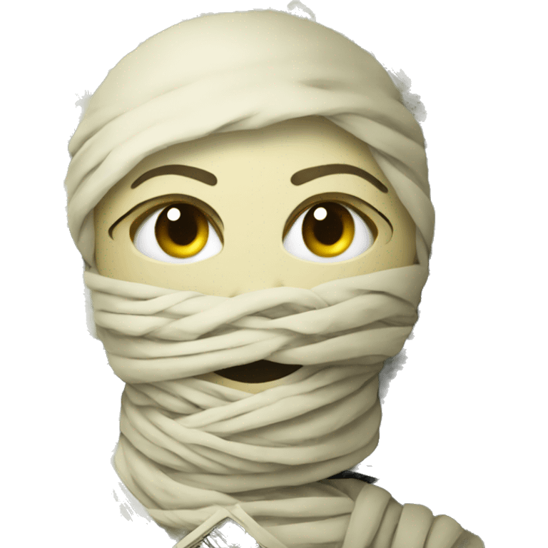 Mummy wrapped around 100 dollar bills emoji