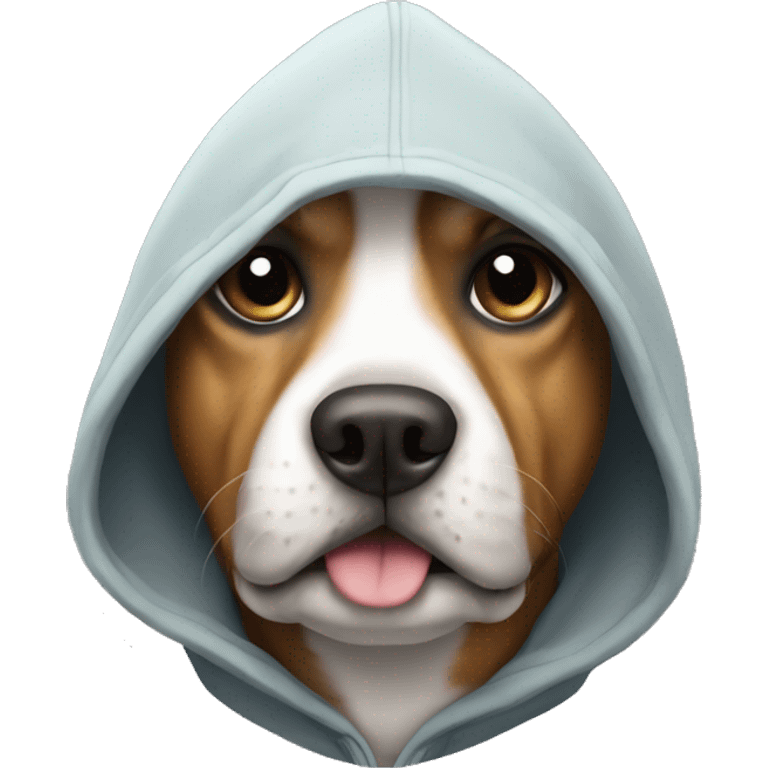 Dog wearing hoodie  emoji