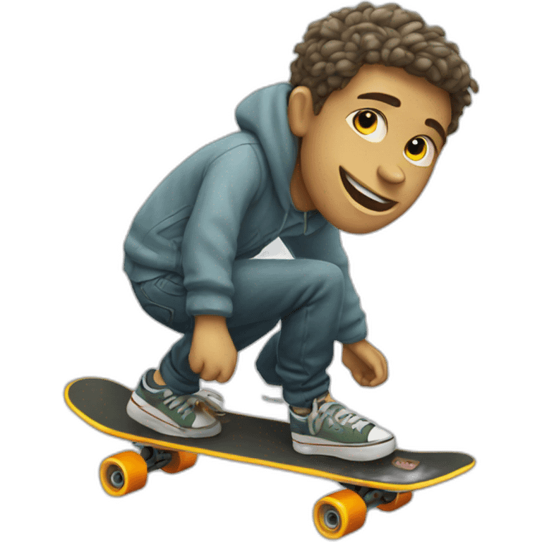 skateboard cool emoji