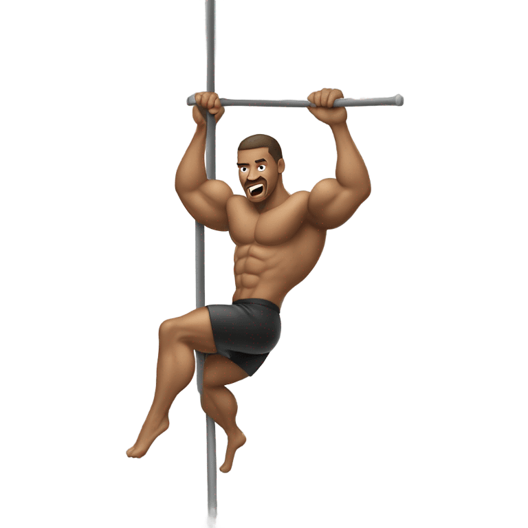 Big guy pole dancer  emoji