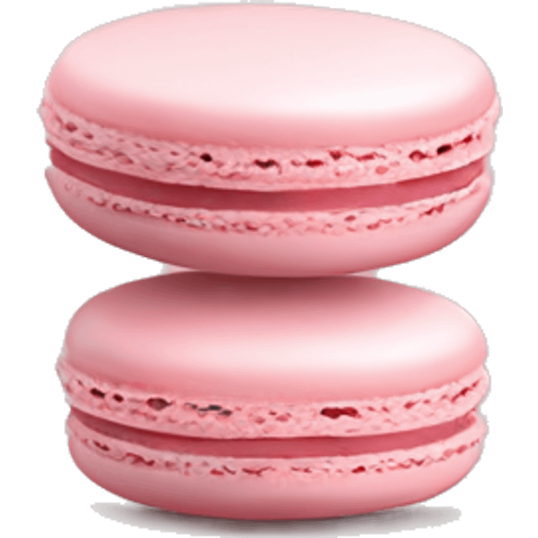 Realistic light pink macaron isolated emoji