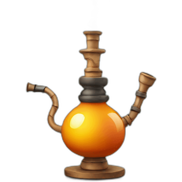 Hookah with smoke emoji