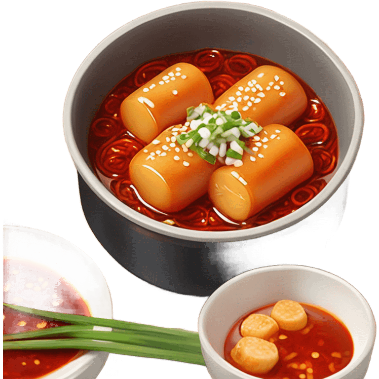 nice hot bowl of red spicy tteokbokki emoji