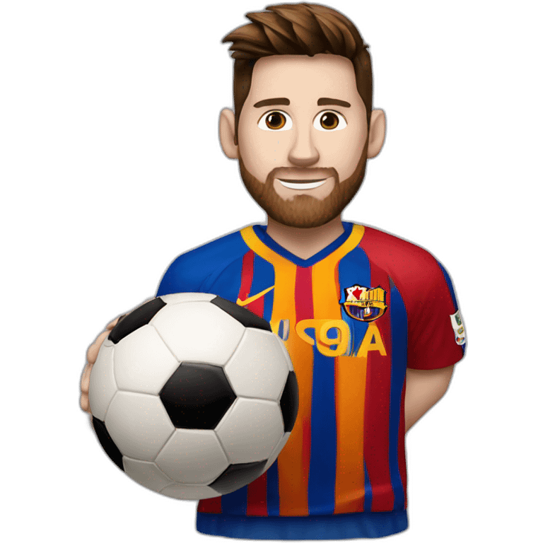 Messi avec un ballon d’or emoji