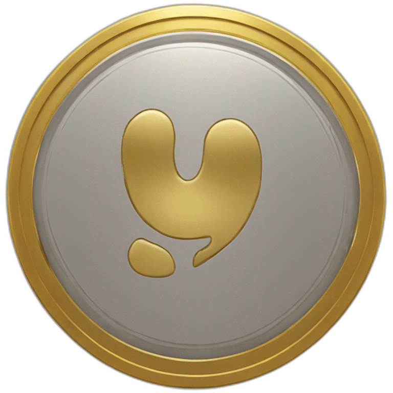 Gold coin D emoji