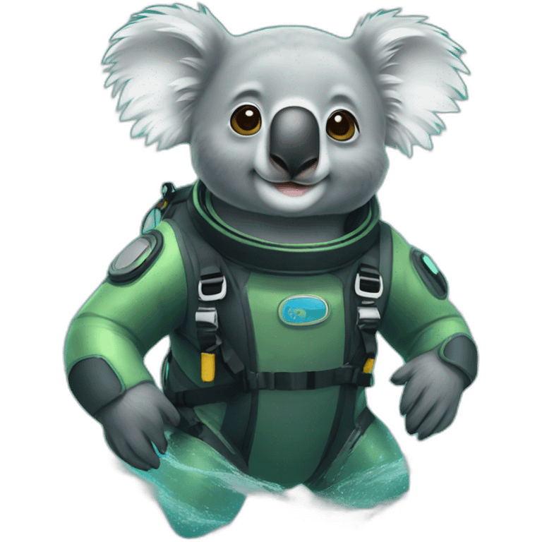 koala in rubber diving suit emoji