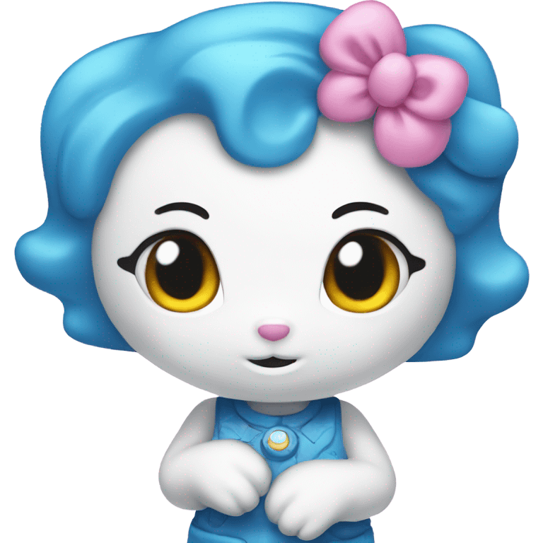 Hello kitty azul emoji