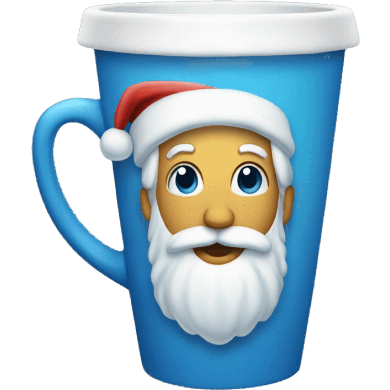 blue christmas cup emoji