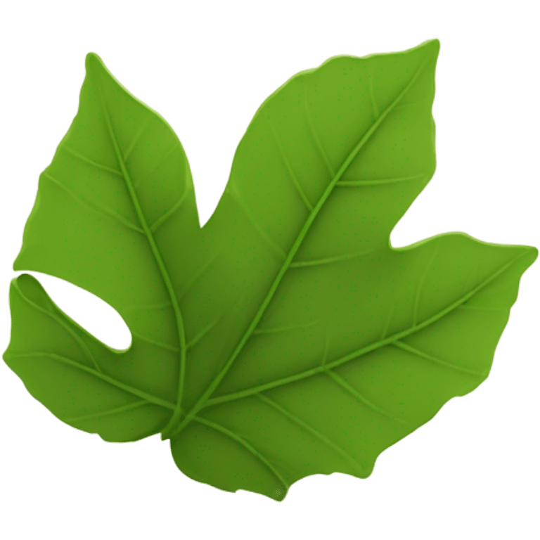 Rolled up leaf as a tube form emoji