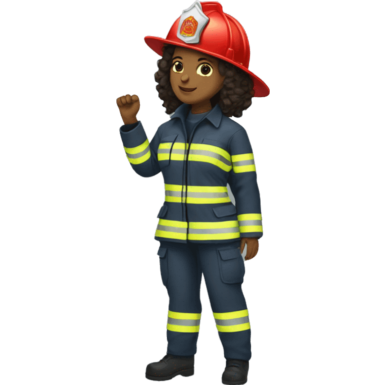 fullbody wear firefighter uniforms woman emoji