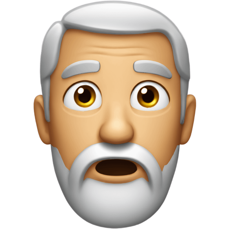 Shocked with beard  emoji