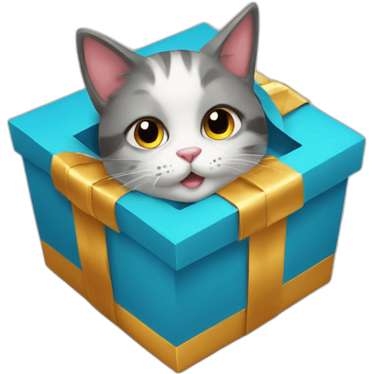 cat in gift box emoji