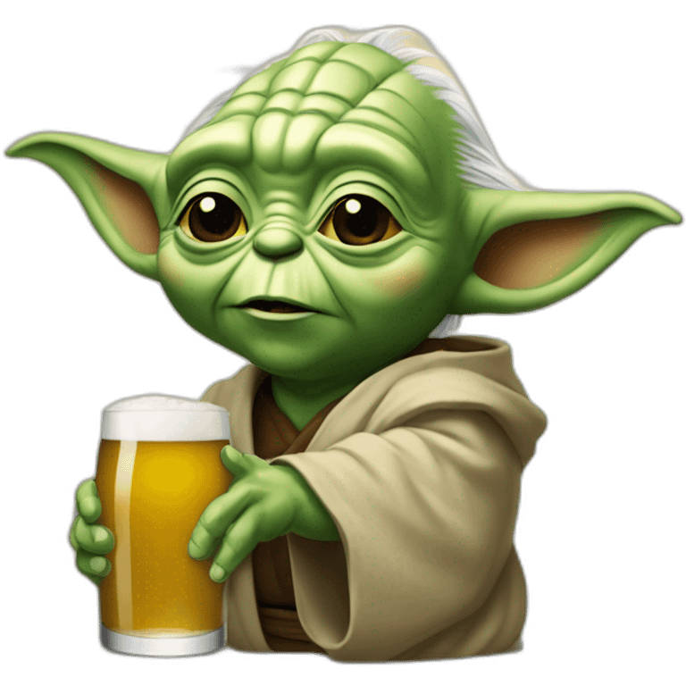 Yoda boit une bière emoji