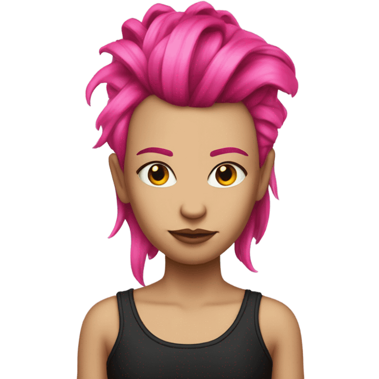 pink-punk-brun-long-hair emoji