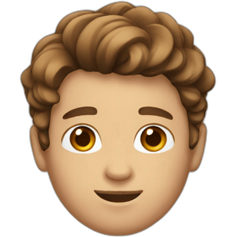 a men with wavy short brown hair emoji