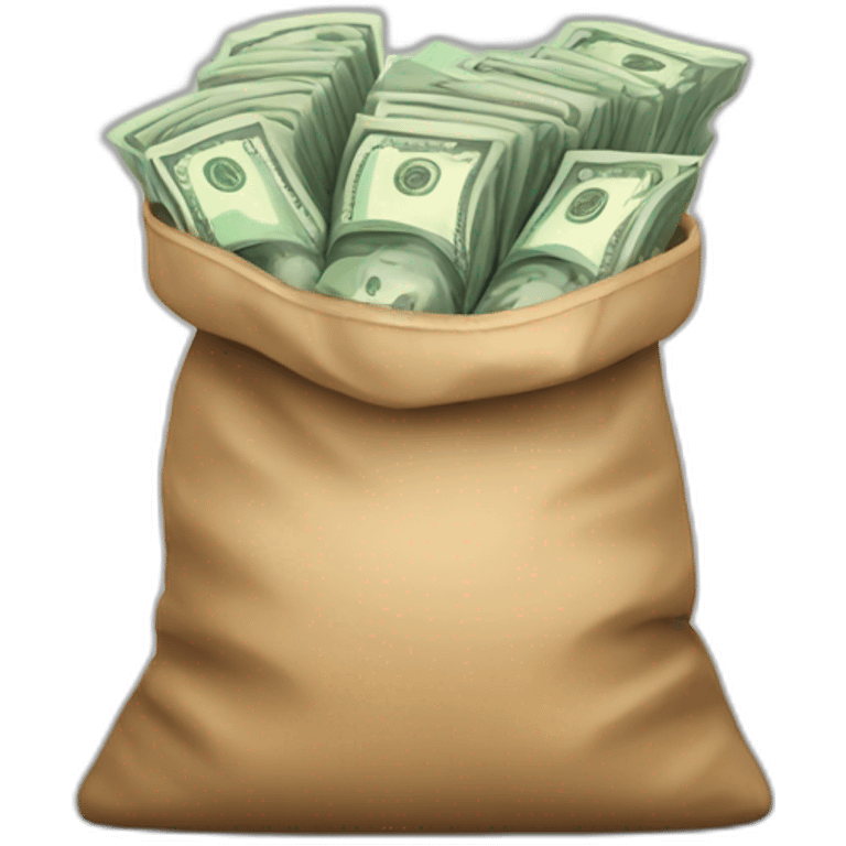 generate a bag full of cash emoji