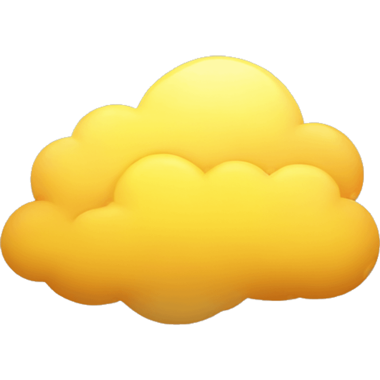 Yellow cloud with golden hour emoji