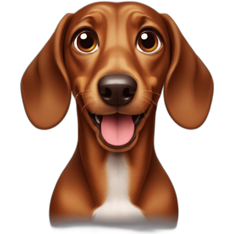 crazy face brown dachshund emoji