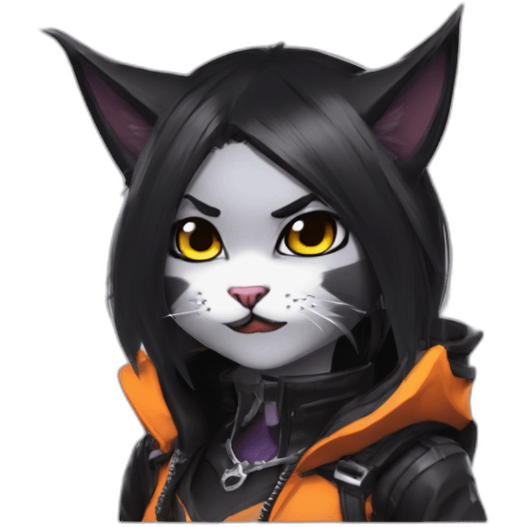 goth nekochan tracer,overwatch,tongue emoji