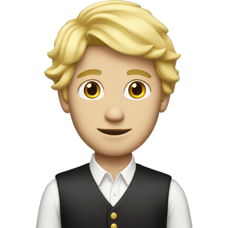 Rich Boy with blond hair emoji