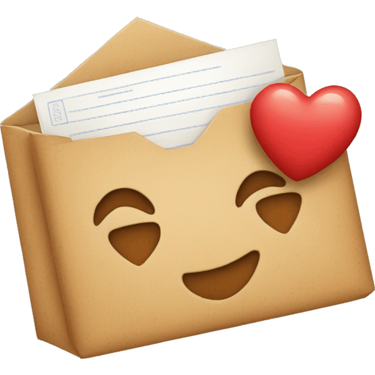 postal with heart  emoji