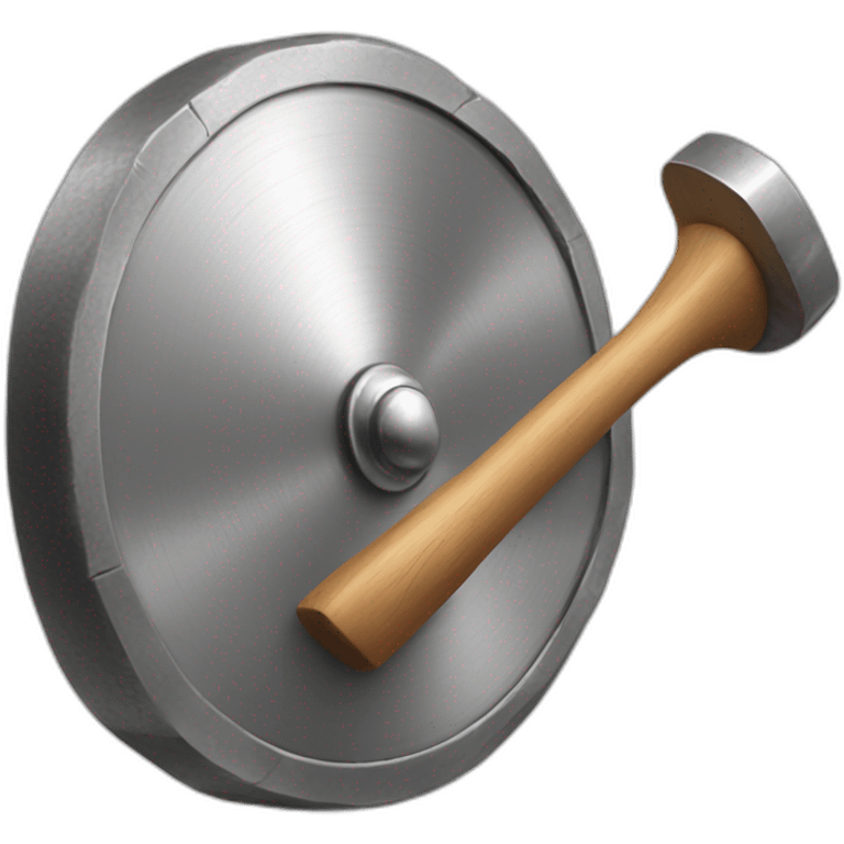 a hand hitting a gong with a hammer emoji