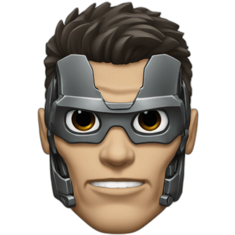 Terminator head half schwarzie emoji