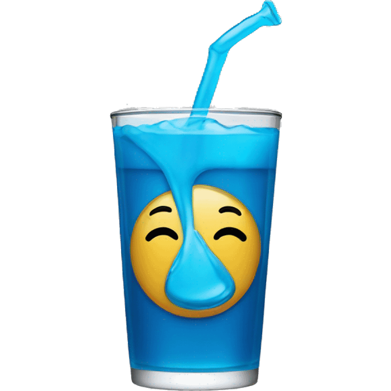 person drinking blue drink  emoji