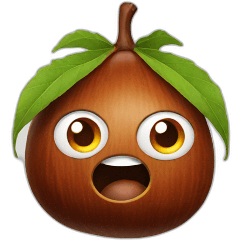 Chestnut with eyes emoji