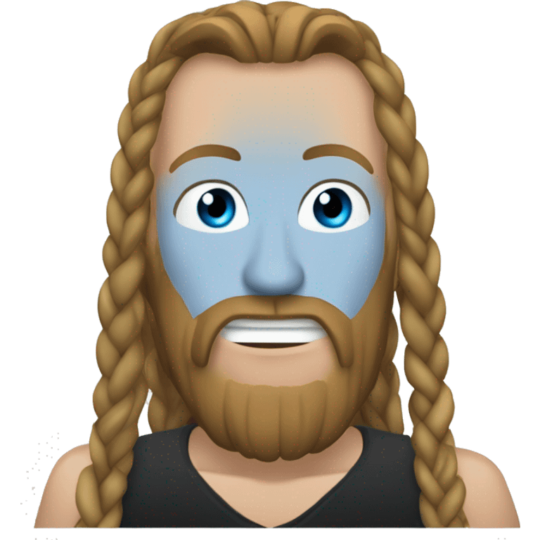 Dez fafara singing with blue eyes braided hair emoji