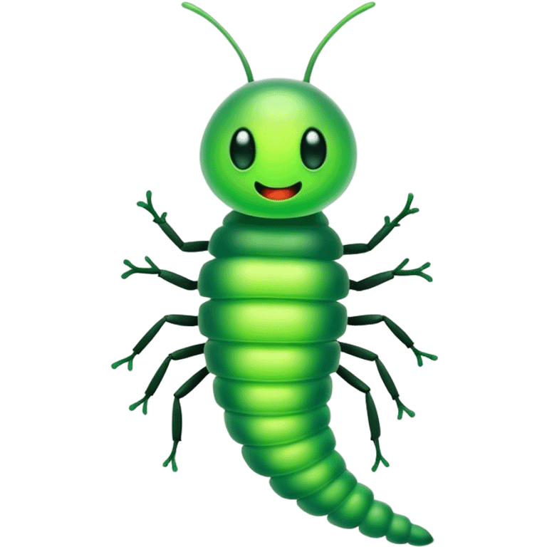 Scary green glow worm  emoji