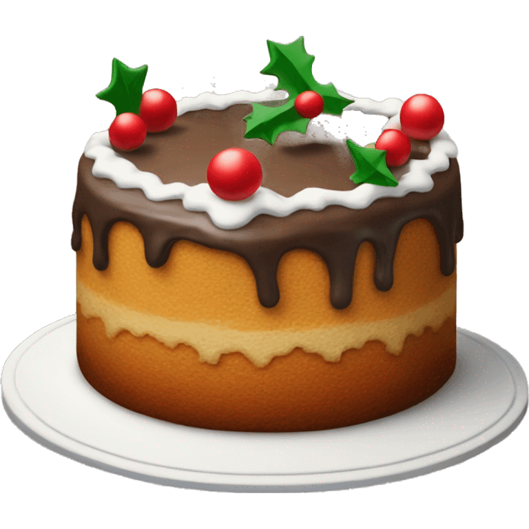 Christmas cake emoji