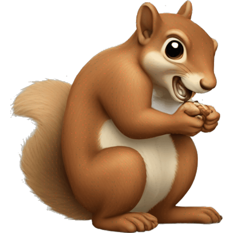 Squirrel biting foot emoji