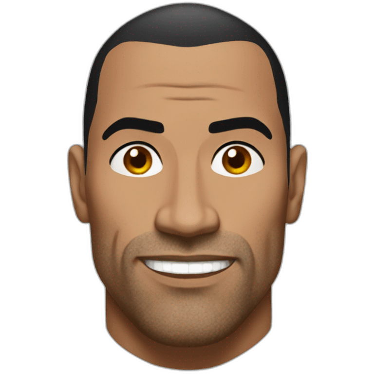 The rock with one eyebrow up emoji