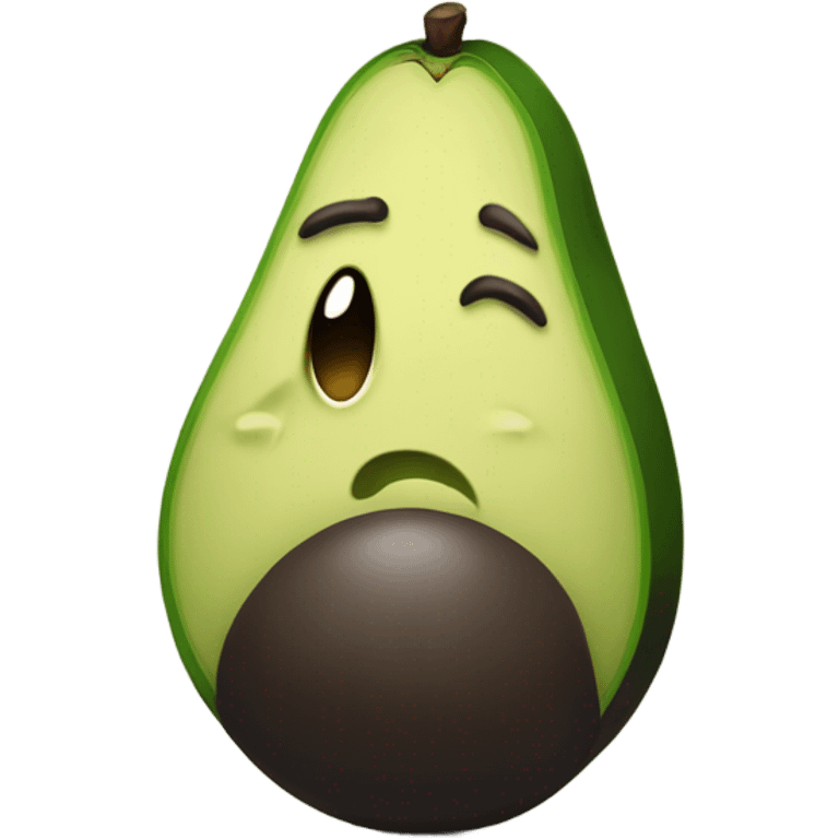 sad avocado emoji